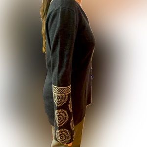 Grey and Gold Wool Sweater